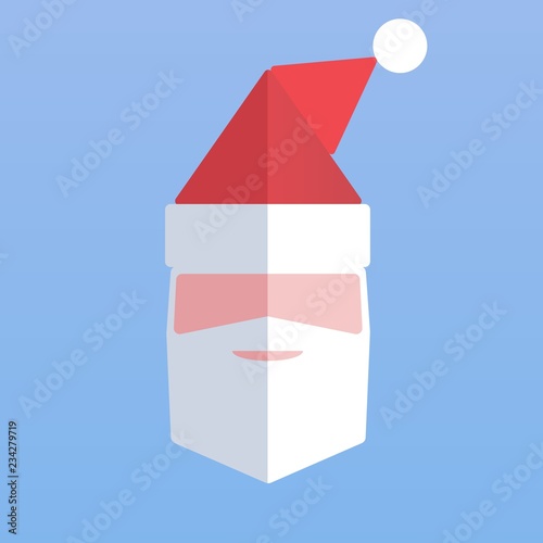 Santa Claus vector icon, minimalistic style,