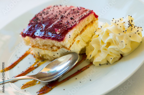 Blueberry cake with sponge dough