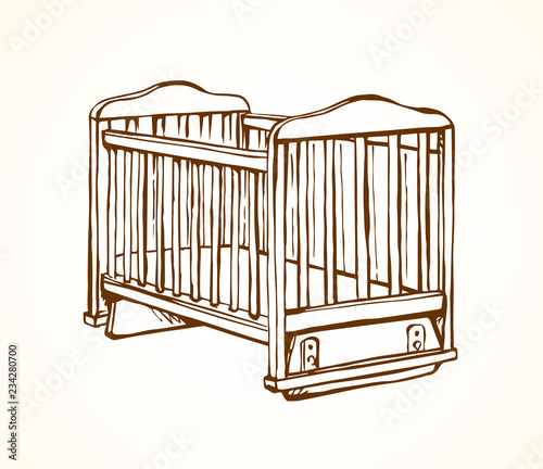Cradle. Vector drawing