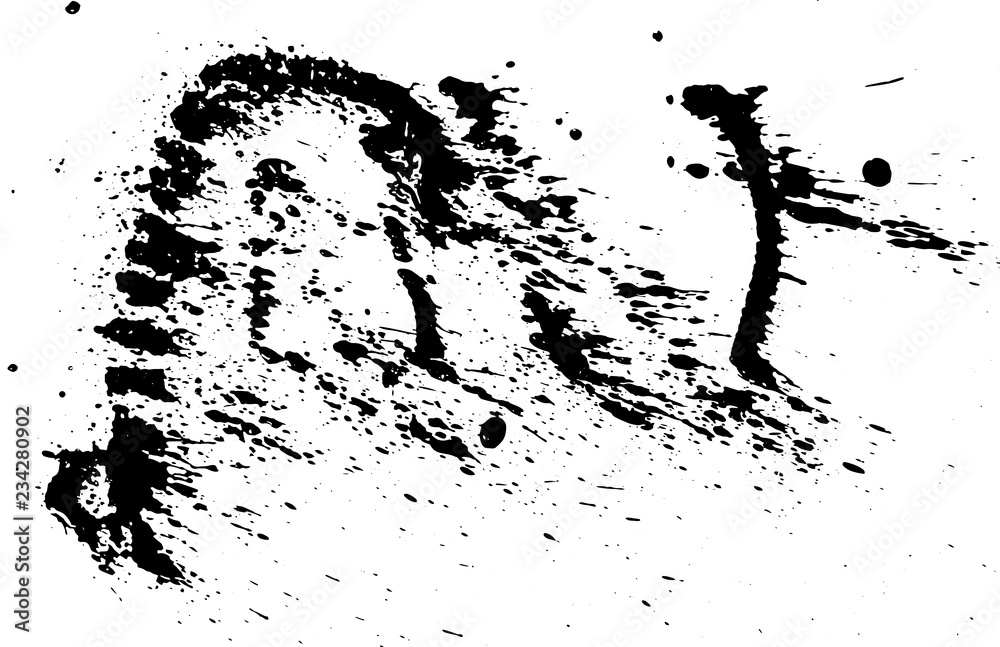 Ink grunge drops texture. Black hand drawn splashes and stains on white background. Ink grunge drops texture. Black hand drawn splashes and stains on white background.