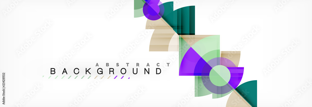 Trendy circles composition geometric background Trendy circles composition geometric background
