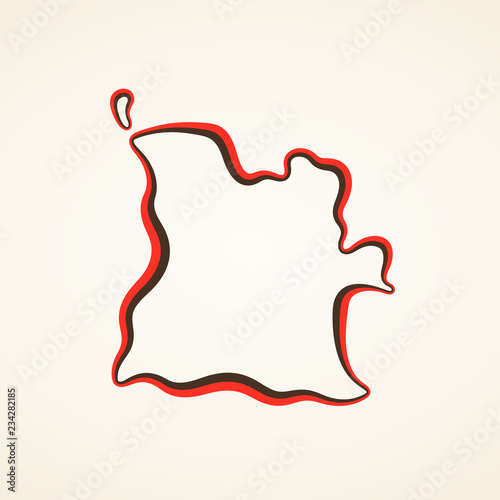 Angola - Outline Map