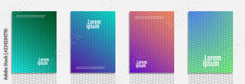 Minimal cover design. Set of geometric pattern background