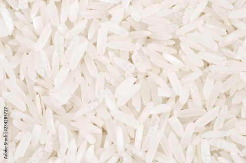 Uncooked white Rice Texture background close up
