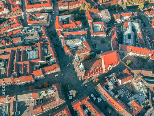 Obraz na płótnie Nuremberg from the air w salonie