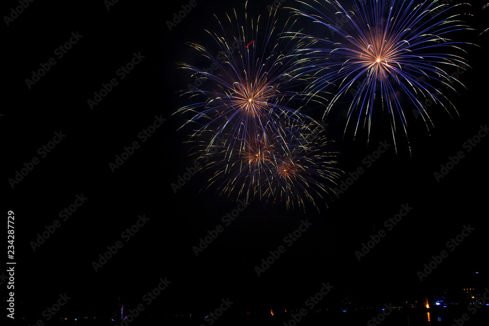 Fireworks in Geneve. Nice shanny sky. Celebration Fireworks in Geneve. Nice shanny sky. Celebration