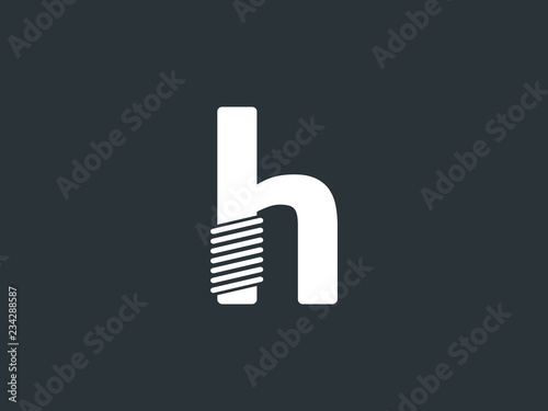 H letter vector symbol design