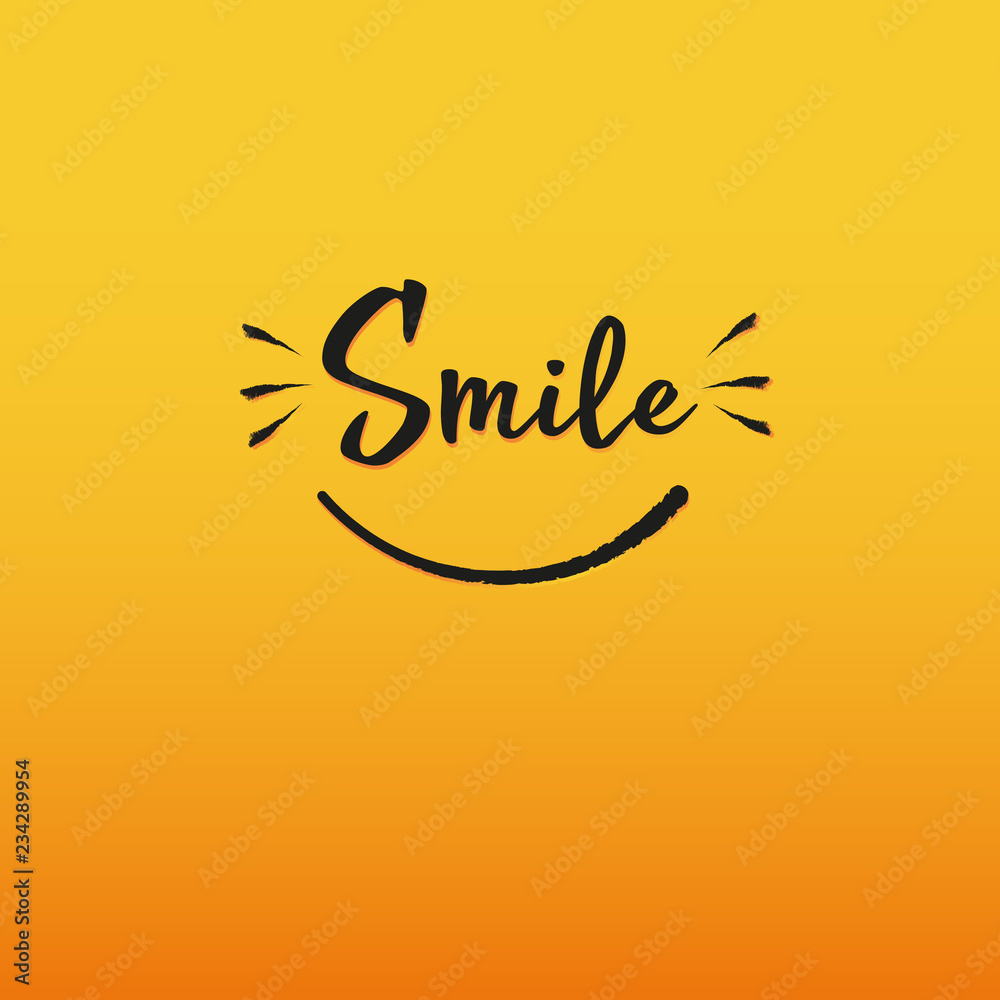 World Smile Day october 6th banner. Winking smiley and lettering World Smile Day on yellow background. Vector illustration