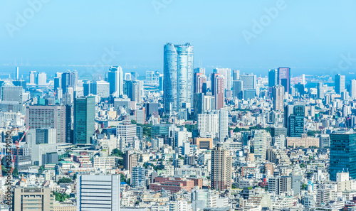 skyline aerial view of shinjuku in Tokyo  Japan