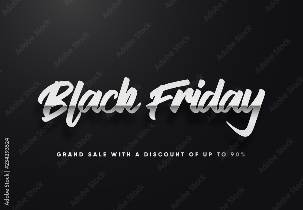 Obraz premium Black Friday silver sale vector illustration