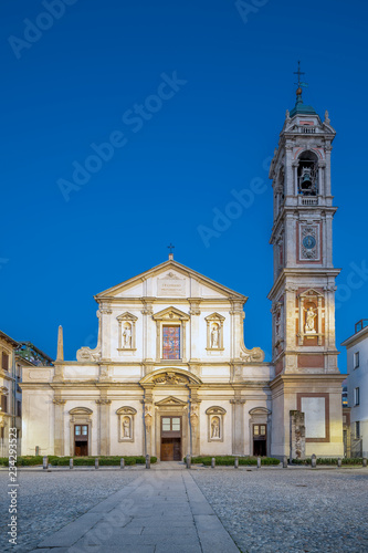 Sanctuary of San Bernardino alle Ossa at the blue haiur in Milan