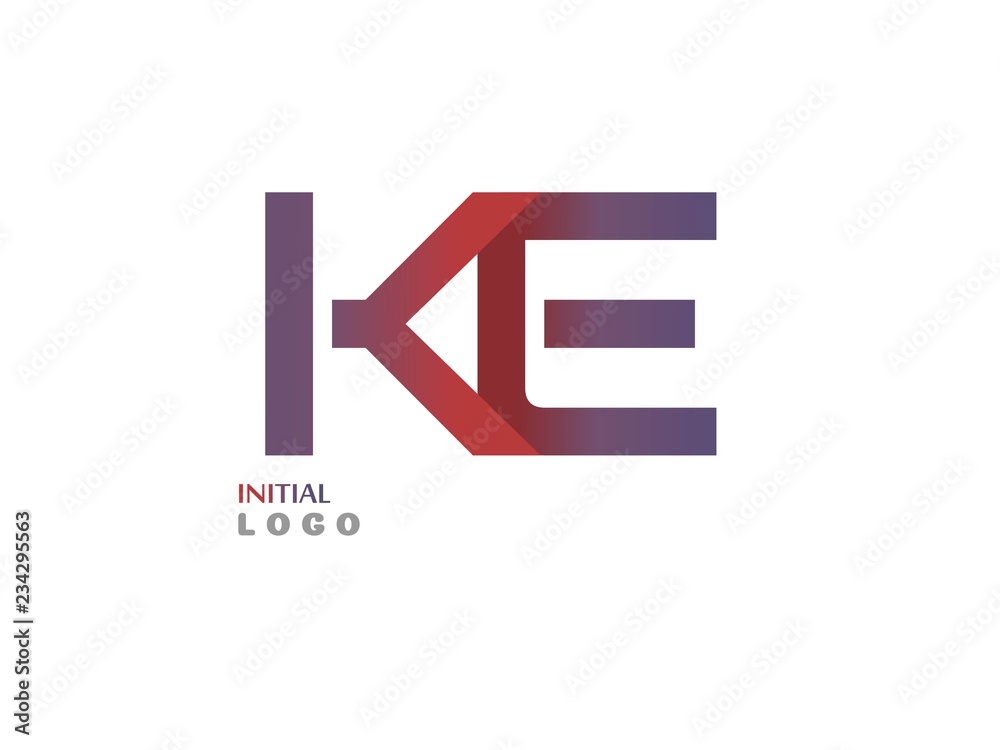 KE Initial Logo for your startup venture