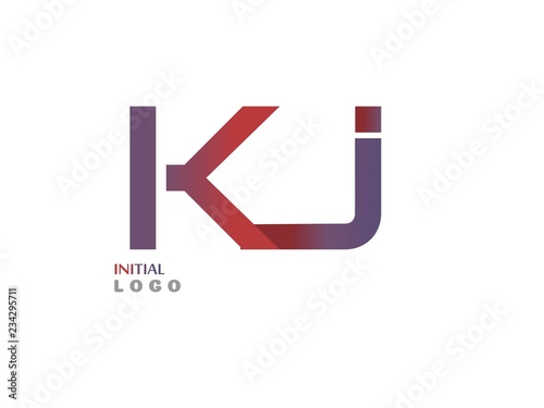 KJ Initial Logo for your startup venture