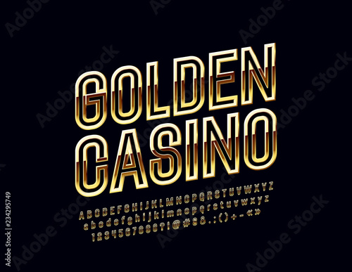 Canvas Print Vector chic Logo Golden Casino