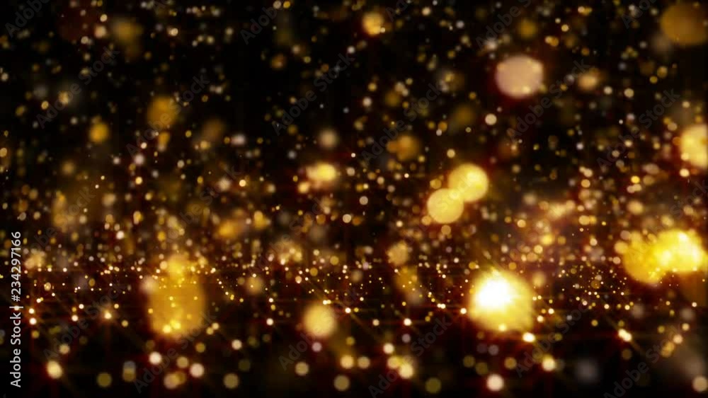 Golden glitter seamless background loop with bouncing motion for title frame Golden glitter seamless background loop with bouncing motion for title frame
