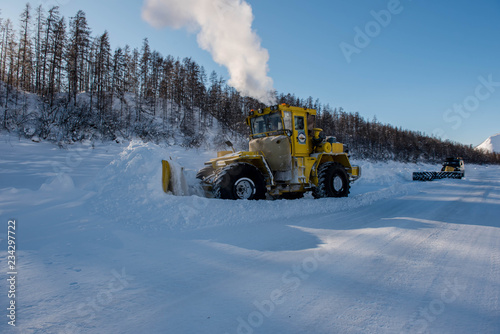 Photography A hinder is a road, the operation of which is possible only in winter conditions, with sub-zero temperatures
