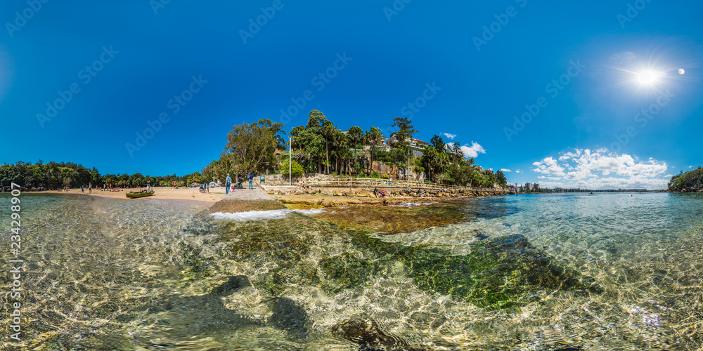 360 pano of a beach in Sydney Australia