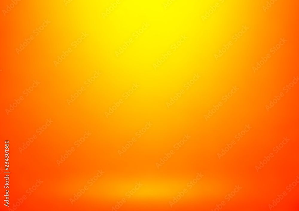 Empty orange studio room, used as background for display your products Empty orange studio room, used as background for display your products