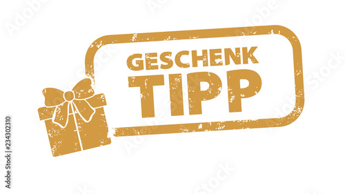 Stempel - Geschenktipp - Goldenes Geschenk