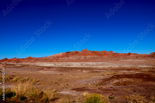Boundless area desert. Red mountain. Red land. Arizona.
