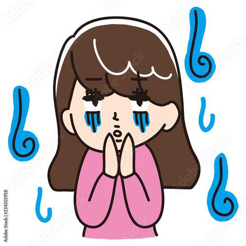 A woman praying to God
