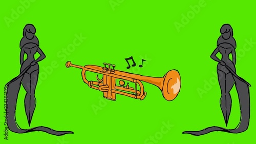 Trumpet - 2D hand drawn animation