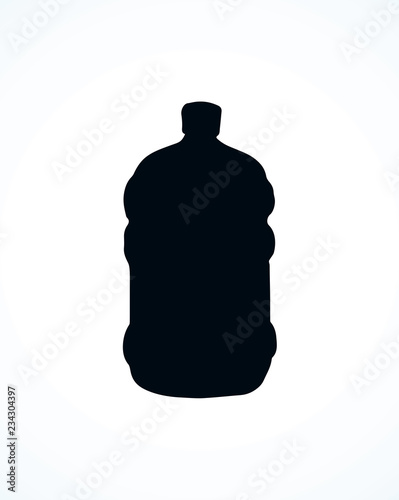Bottle of water. Vector drawing
