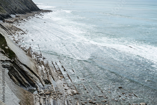 Fotografie FLYSCH - Set of facies rocks of sedimentary origin
