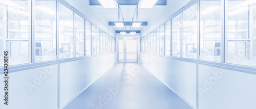 modern interior of science laboratory or industry factory background photo