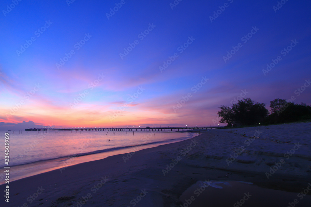 sunset on the beach