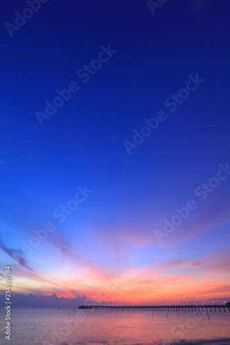 sunset over the sea