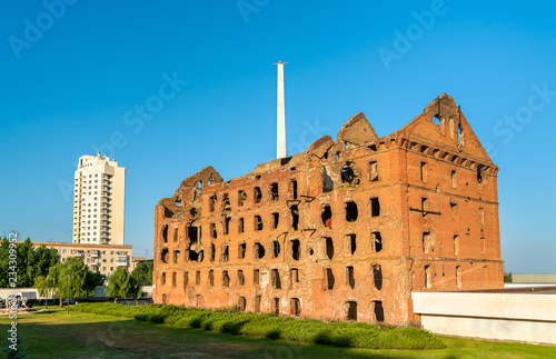 The Gerhardt Mill ruined during the Battle of Stalingrad. Volgograd, Russia