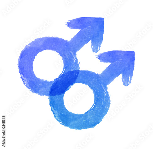 Vector illustration of male gender symbol
