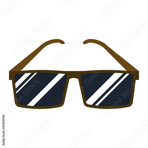 Glasses, fashionable glasses, brown. Vector illustration. EPS 10.