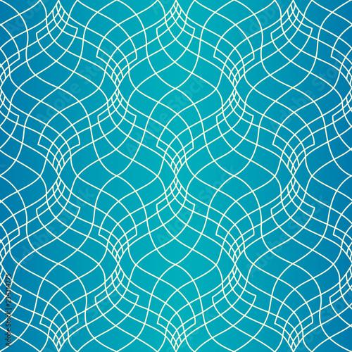 Seamless pattern of intertwining lines.