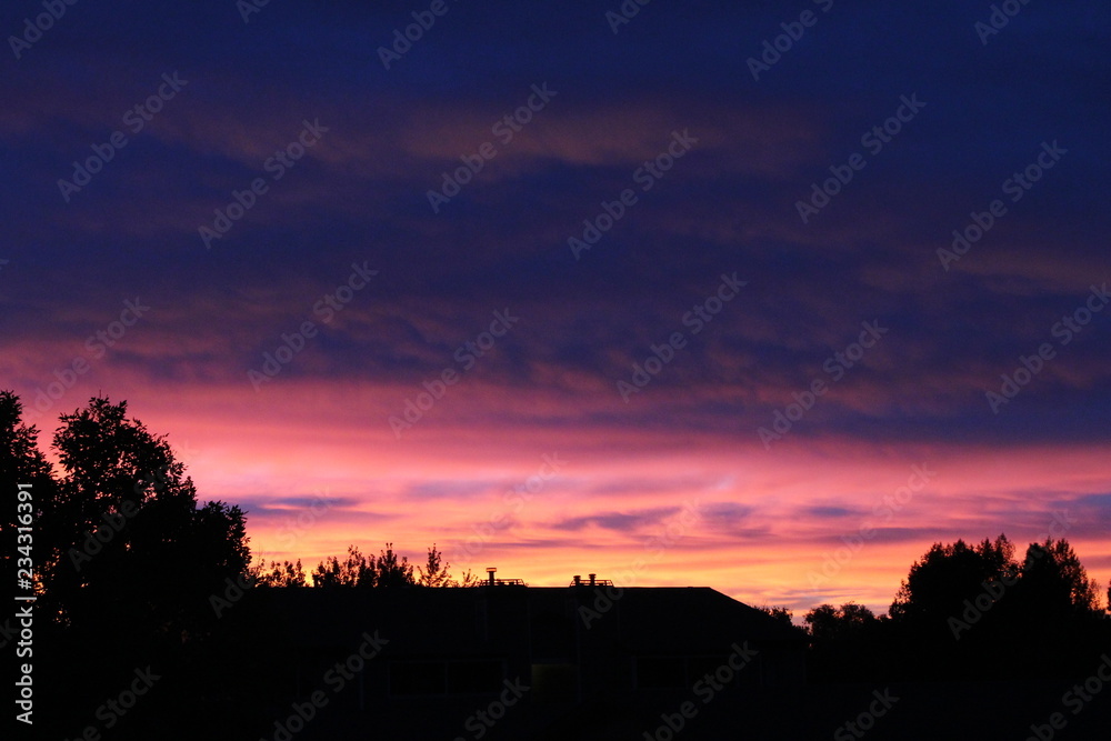 Obraz premium sunset in the city