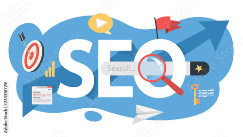SEO concept. Idea of search engine optimization for website