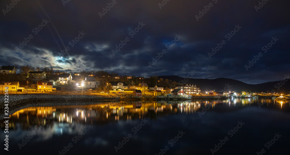 Moonlight in Brønnøysund municipality, Nordland county