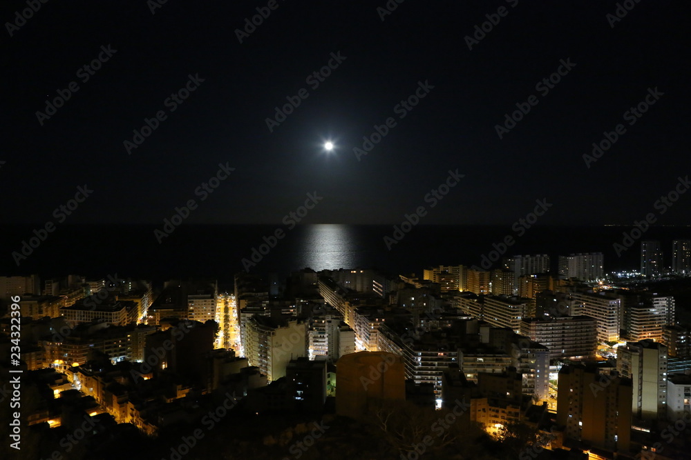 fotos de paisajes varios noche luna cielo mar 