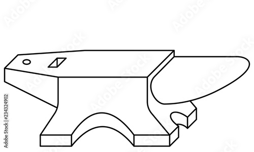 Anvil tool contour icon