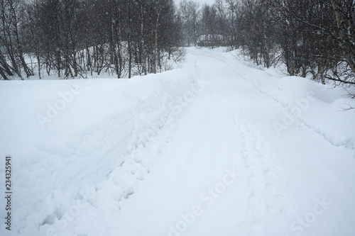 Countryside winter road. © oleksandr