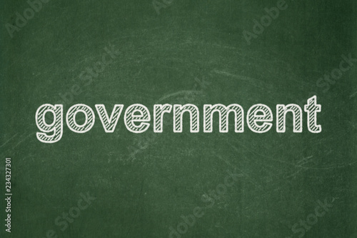 Politics concept: text Government on Green chalkboard background