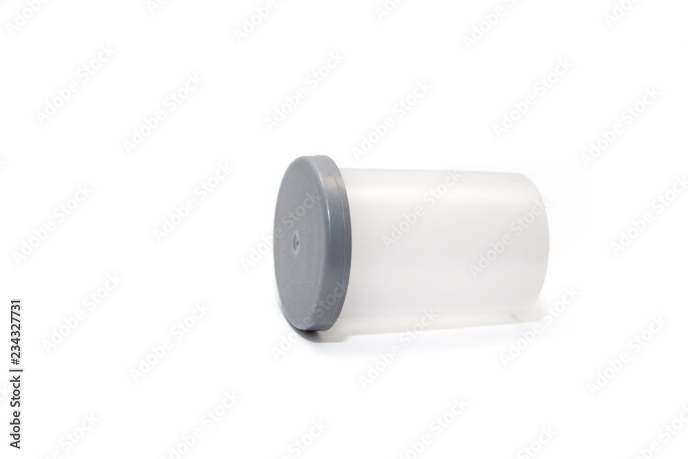 Plastic container on white background Plastic container on white background