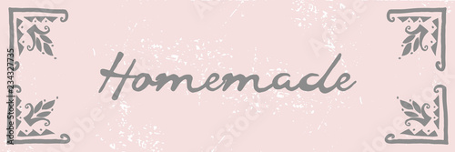Artistic hand drawn label archival texture pastel background and brush painted text