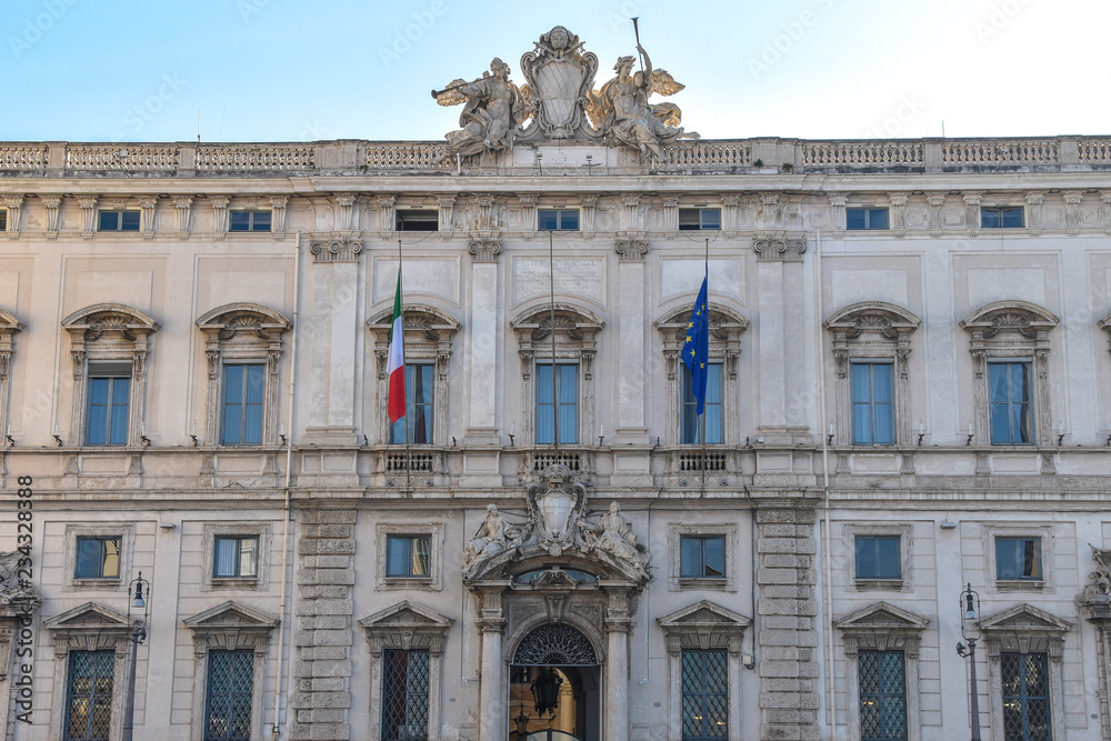 Palazzo della Consulta, seat of the Italian Constitutional Court,  Rome, Italy.