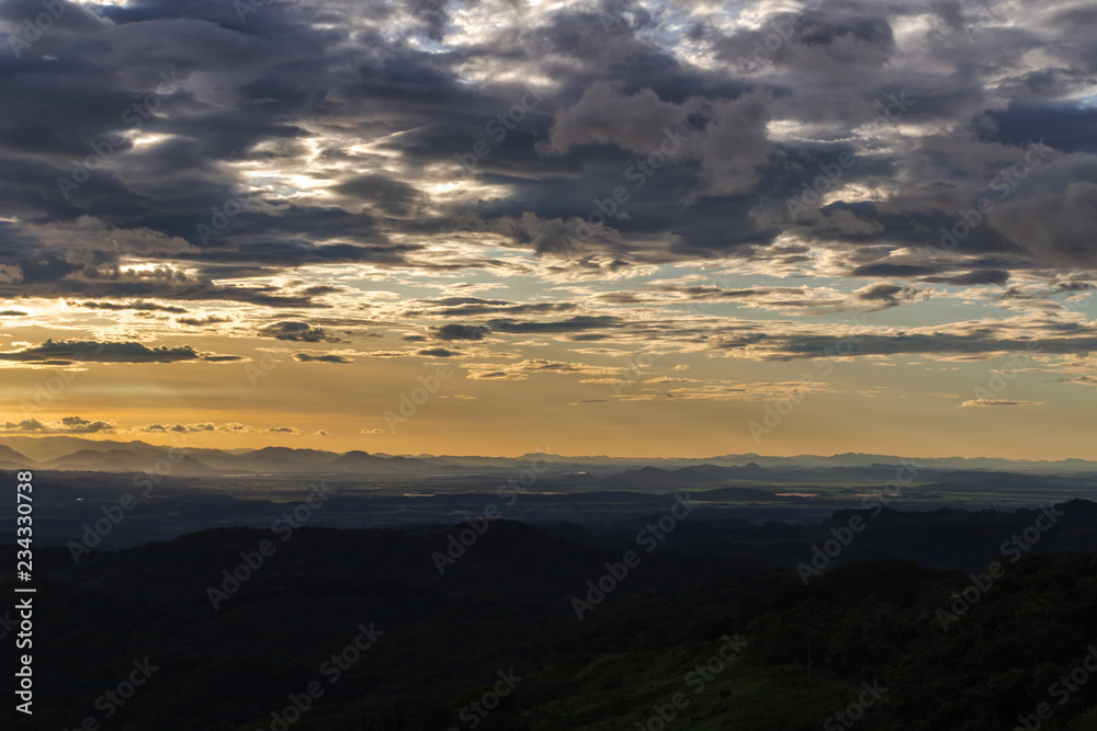 Sunset Mountain view ,Guanacaste, Costa Rica.