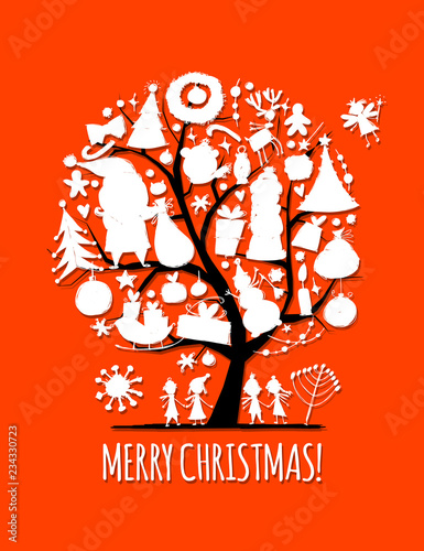 Christmas tree, sketch for your design