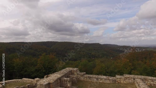 Motion timelapse, Falkenburg, Teutoburger Wald (Teutoburg forest).  photo