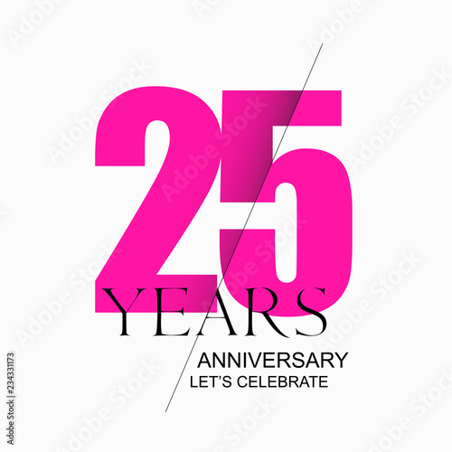 25 years anniversary vector icon, logo. Design element