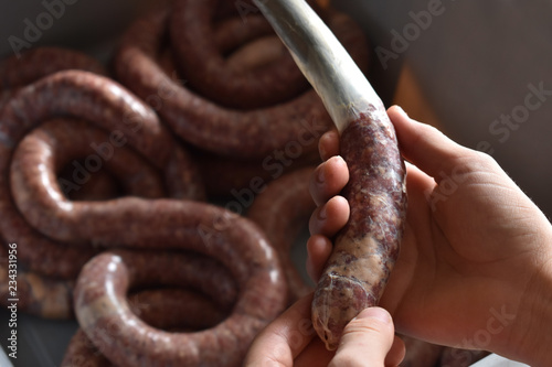 making venison sausage by hand